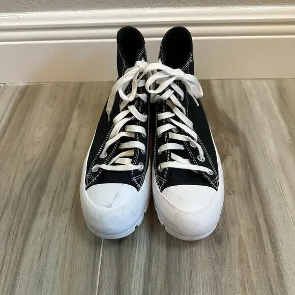 Converse Chuck Taylor Sneakers All Star Lugged High-Top Black‎ Platform 9 Goth - Picture 4 of 11